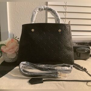 Black satchel bag
